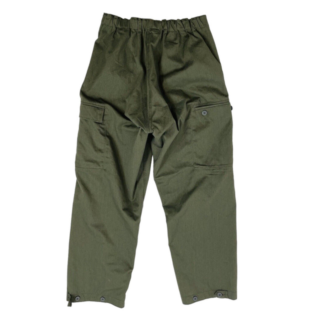 PANTALONI  VINTAGE DE LUCRU CARGO MDL M44 - ANII '80 - UNISEX - 27" - VERDE OD - SURPLUS MILITAR ARMATA GERMANA