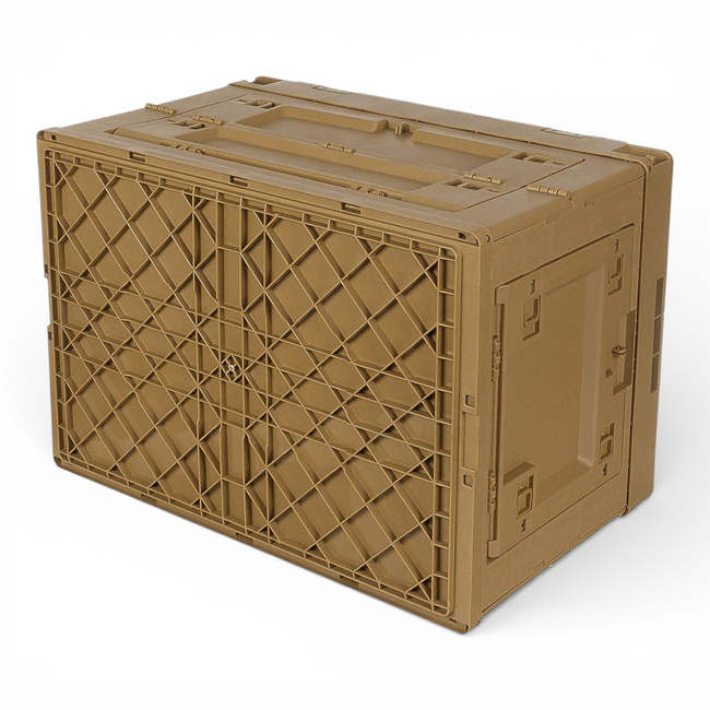 Cutie pliabila din plastic cu capac rabatabil - 60 l - Kaki - MFH