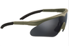Ochelari de protectie Swiss Eye Raptor, cu 3 lentile de schimb  (fumurie, transparenta si portocalie) - Verde OD