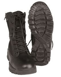 BLACK TACTICAL BOOTS TWO-ZIP