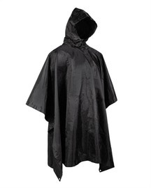 PELERINA DE PLOAIE, PONCHO RIP-STOP - BASIC - Mil-Tec - NEGRU