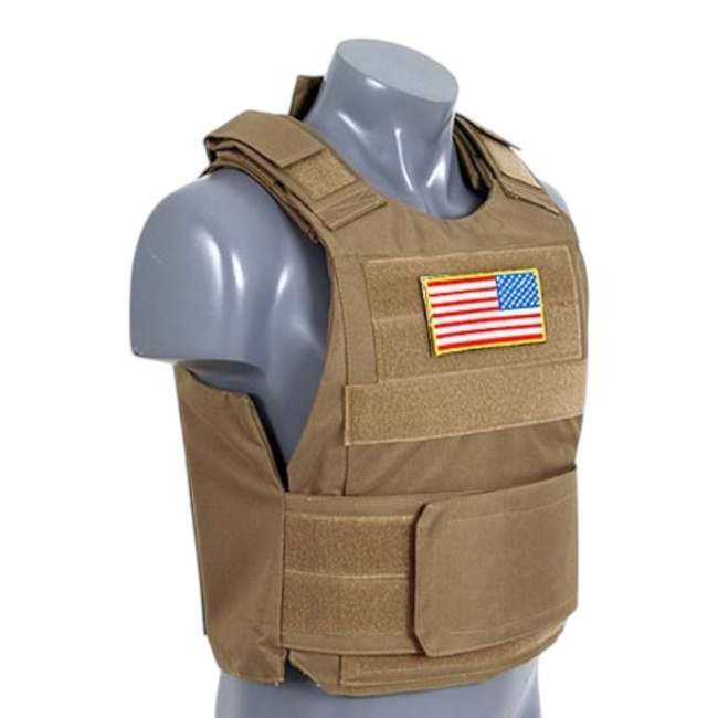 Vesta tactica standard cu insertii balistice soft dummy - Delta Soft Body Armor - Tan - 8FIELDS