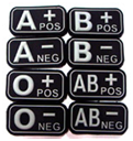 Emblema velcro grupa sanguina - AB negativ