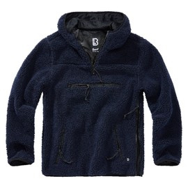 PULOVER CU GLUGA TEDDYFLEECE - BLEUMARIN - BRANDIT
