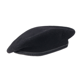BLACK BERET - MILITARY SURPLUS FROM THE AUSTRIAN ARMY - USED