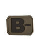 PATCH, EMBLEMĂ 3D CU GRUPA SANGUINĂ - Mil-Tec® - VERDE OD - B NEG
