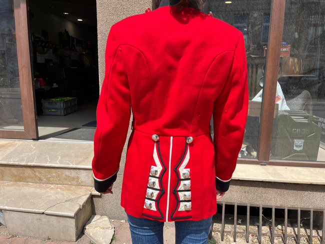 TUNIC WITHOUT EPAULETS - BRITISH ARMY MILITARY SURPLUS - RED - USED