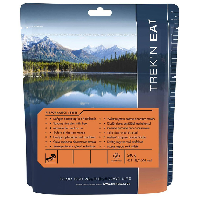 MANCARE DE OREZ SARATA CU CARNE DE VITA , PS - 240 G - TREK'N EAT - MFH