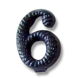 Numar metalic - 6 - Albastru Inchis - Surplus Militar Armata Ungariei - Ca nou