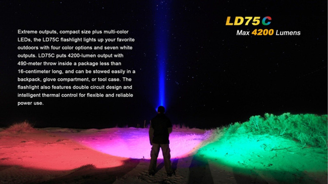 Lanterna Fenix LD75C, impermeabila