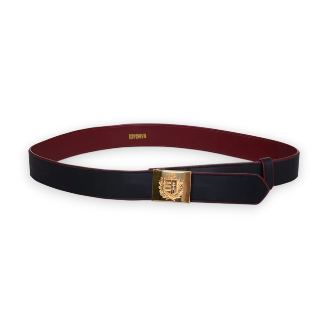 Centura de serviciu din piele - latime 4,5 cm - Surplus militar Armata Ungariei - Neagra - Ca noua