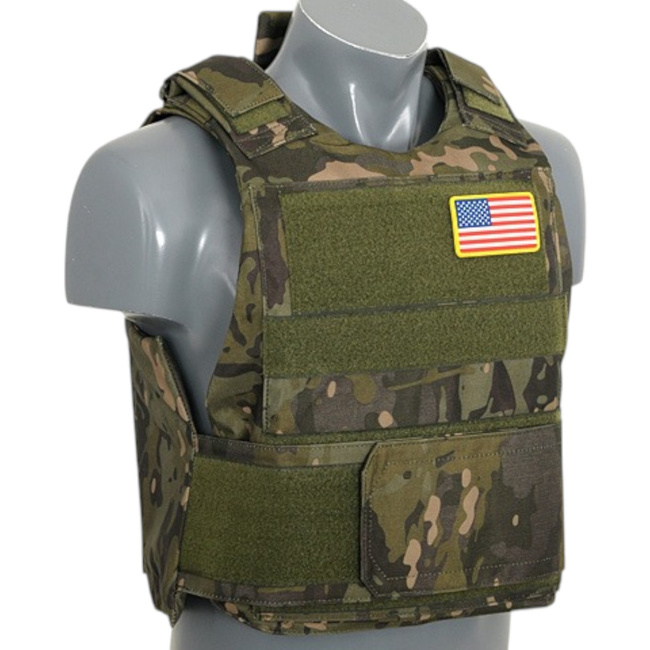 Standard Tactical Vest with Soft Dummy Ballistic Inserts - Delta Soft Body Armor - MT Camo - 8FIELDS