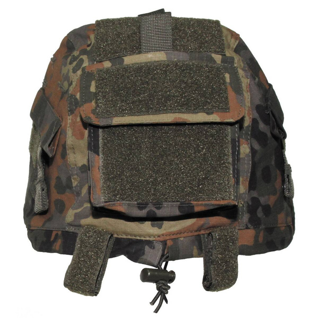 Helmet Cover with pockets, resizable, German Flecktarn