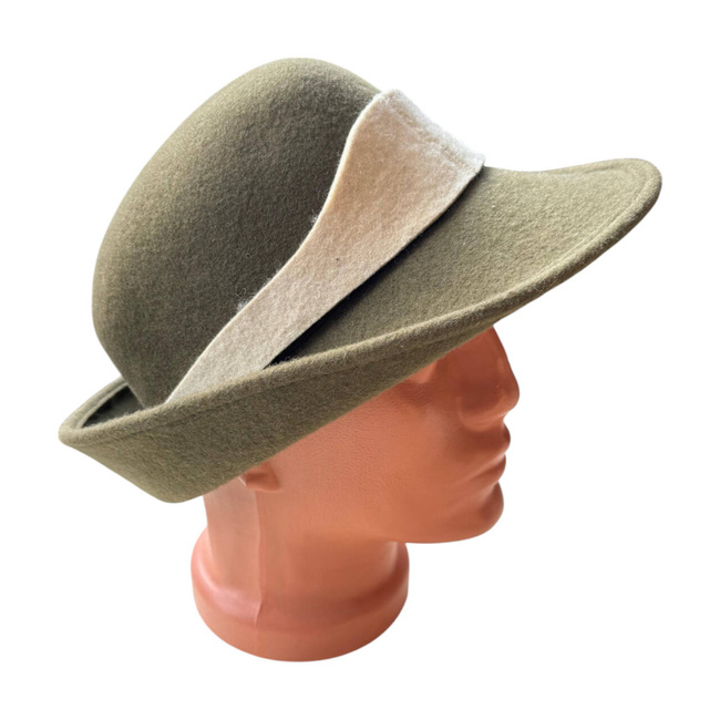 PALARIE DIN LANA - VERDE OD CU BANDA ALBA - SURPLUS MILITAR ARMATA ROMANA - CA NOUA