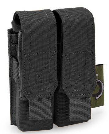 POUCH, TOC DUBLU PENTRU INCARCATOARE DE PISTOL - Outac® - NEGRU