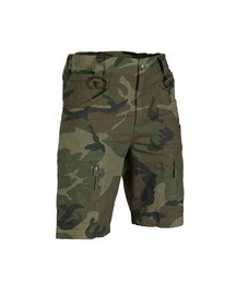 PANTALONI SCURTI ASSAULT DIN BUMBAC RIPSTOP - MIL-TEC® - WOODLAND