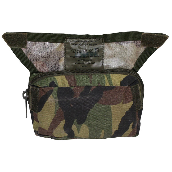 FIRST AID MOLLE POUCH - WOODLAND CAMO - MILITARY SURPLUS NETHERLANDS ARMY - USED