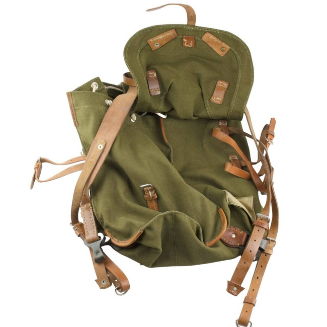 Military Olive Romanian Retro Rucksack - RSR Romanian army - OD Green - In good condition