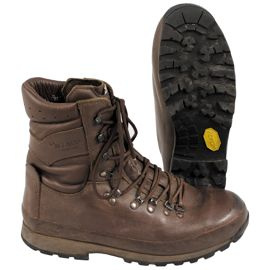 COMBAT BOOTS - ALT-BERG - BRITISH ARMY MILITARY SURPLUS - BROWN - USED