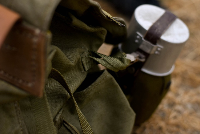 Ranita militara din panza - Armata Romana (Razboiul rece) - produs rar vintage - Verde OD - Ca noua