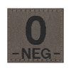 BLOOD GROUP PATCH - 0 NEG - DESERT - CLAWGEAR