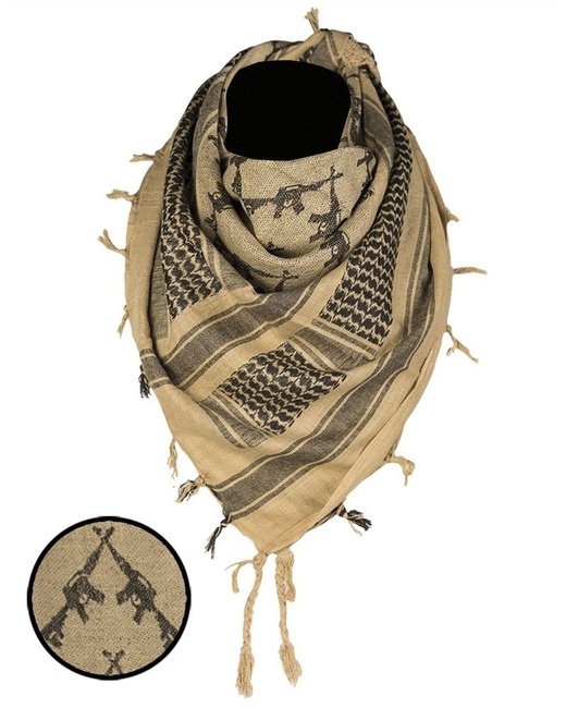 Esarfa shemagh - coyote/neagra