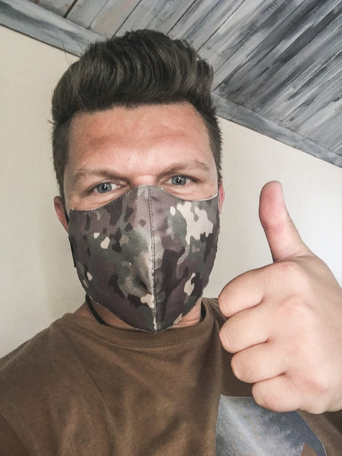 Masca reutilizabila textil Urban Gear cu strat filtrant integrat - Lecter Tactical - Combat Camo