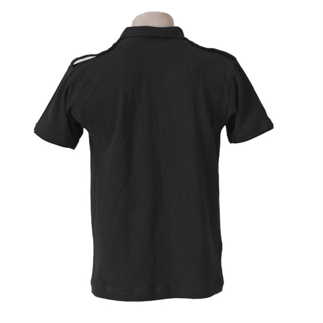 Tricou polo negru cu insemn, emblema si epoleti pentru PENITENCIAR ANP 
