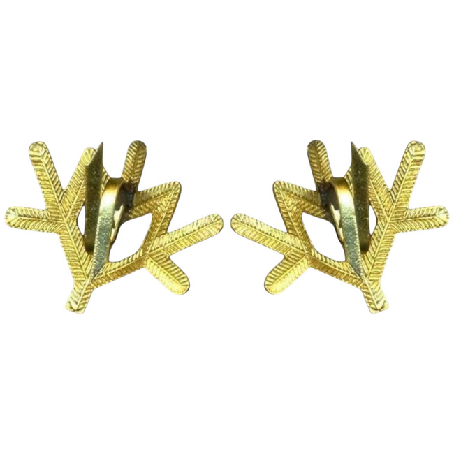 SET 2 SEMNE DE ARMA PENTRU EPOLETI, GRADE MILITARE - VANATORI DE MUNTE - 1807 (VINTAGE) - SURPLUS MILITAR ARMATA ROMANA - AURII - IN STARE BUNA