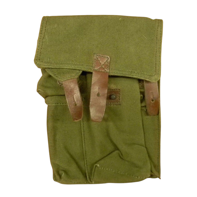 PORT INCARCATOR AK-47 PM - SURPLUS MILITAR ARMATA ROMANA - VERDE OD - MATERIAL TEXTIL/PIELE - UZAT