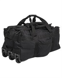 DUFFLE BAG WITH CARRYING HANDLE, REMOVABLE STRAPS AND WHEELS - 118 L - Mil-Tec® - BLACK