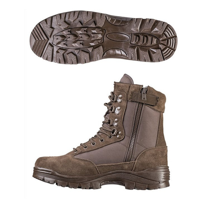 BOCANCI MILITARI TACTICI -  FERMOAR YKK - PIELE/CORDURA - THINSULATE - Mil-Tec - MARO