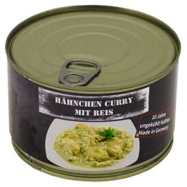 PUI CURRY CU OREZ ÎN CONSERVĂ - 400 G - VALABILITATE 10 ANI - MFH®