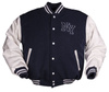 NY NAVY/WHITE BASEBALL JACKET W. PATCH