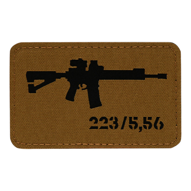 PATCH AR-15 223/5.56 LASER CUT - COYOTE/NEGRU - M-TAC