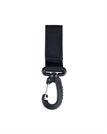 Black Belt Keeper With Carabiner 70 mm