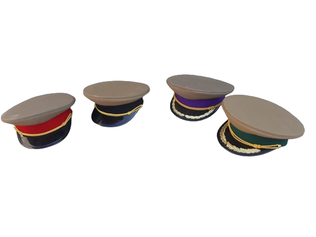 Cascheta de subofiteri - Intendenta - Model de ceremonie cu snur si broderie aurie - Surplus Militar Armata Romana - Mov/Verde OD - In stare buna