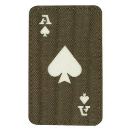 PATCH CARTE AS DE PICA - LASER CUT - CORDURA - VERDE RANGER/FLUORESCENT - M-TAC