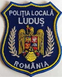 Emblema brodata Politia Locala 2, cu aplicare Velcro (cu scai)