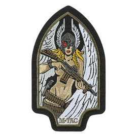PATCH VALKYRIE (brodat) - CORDURA - NEGRU/VERDE RANGER - M-TAC