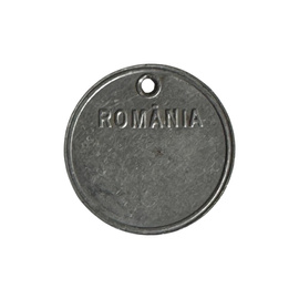 Placuta de Identificare fara Lant - Dog Tag - Surplus Militar Armata Romana - Argintie - In Stare Buna
