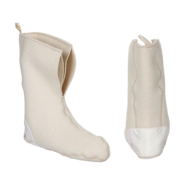 Captuseli interioare tip Mukluk (inner shoes) - Surplus militar de la armata canadiana - Albe - Ca noi