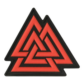 PATCH VALKNUT PVC - NEGRU/ROSU - M-TAC