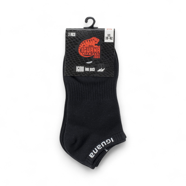 Sosete Igino Low - Set de 3 perechi - Negre - Magnum