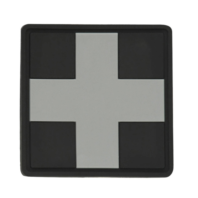 PATCH PATRAT CRUCE MEDICALA PVC - NEGRU/GRI - M-TAC