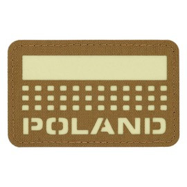 PATCH POLONIA (cu steag) - 50 x 80 mm - LASER CUT - COYOTE/GID - M-TAC