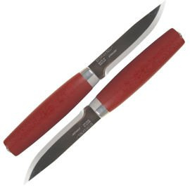 CUȚIT DE FRIPTURĂ CLASIC - MORAKNIV® - SET 2 BUCĂȚI - MÂNER ROȘU DIN LEMN DE MESTEACĂN
