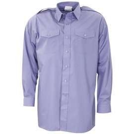 LONG SLEEVE SHIRT - BLUE - MILITARY SURPLUS BRITISH ARMY - USED