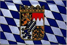 Steag cu suport de lemn (61 x91) cm BAVARIA HERALDRY