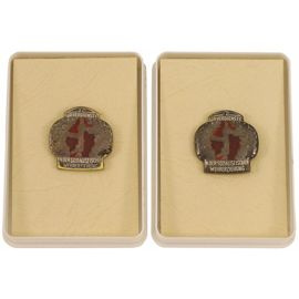 NVA emblema metal, Wehrerziehung Silber, SURPLUS MILITAR